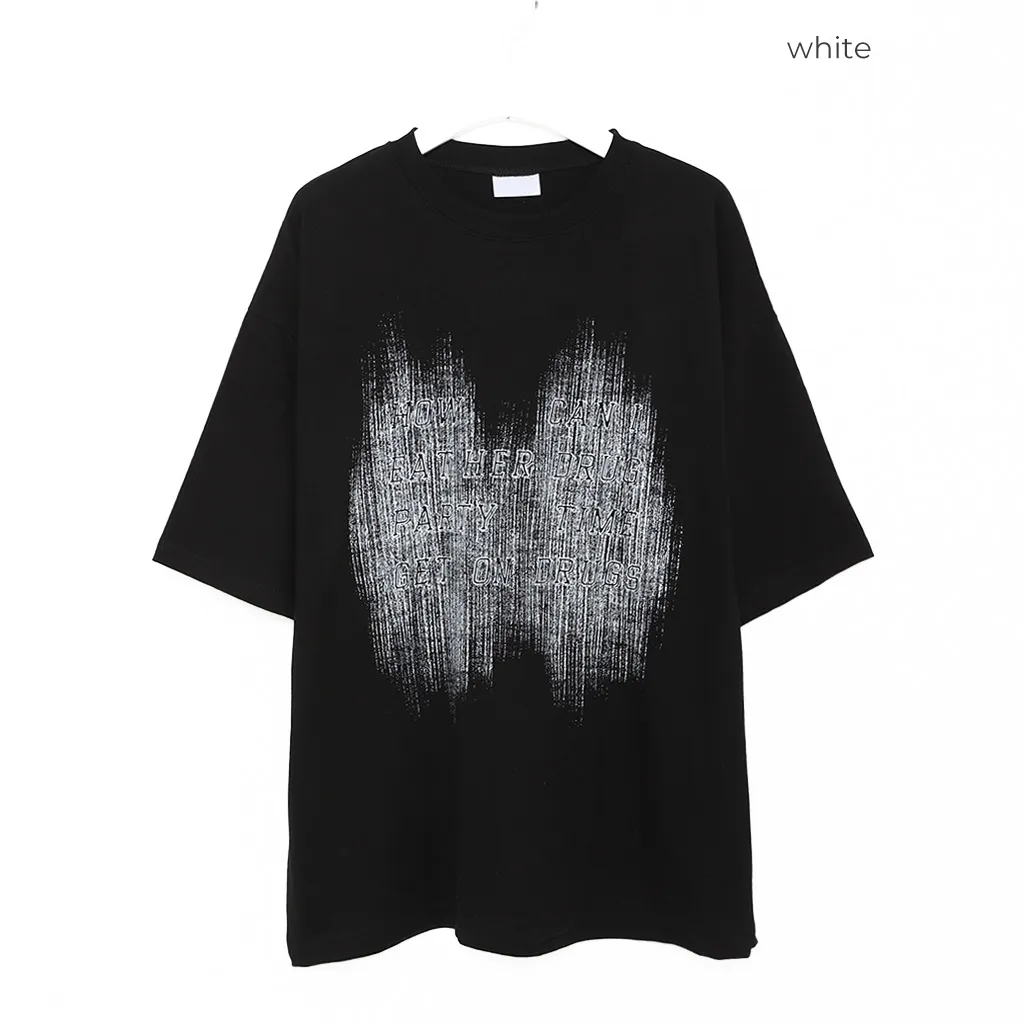 (ユニセックス) ブラッシュプリントTシャツ