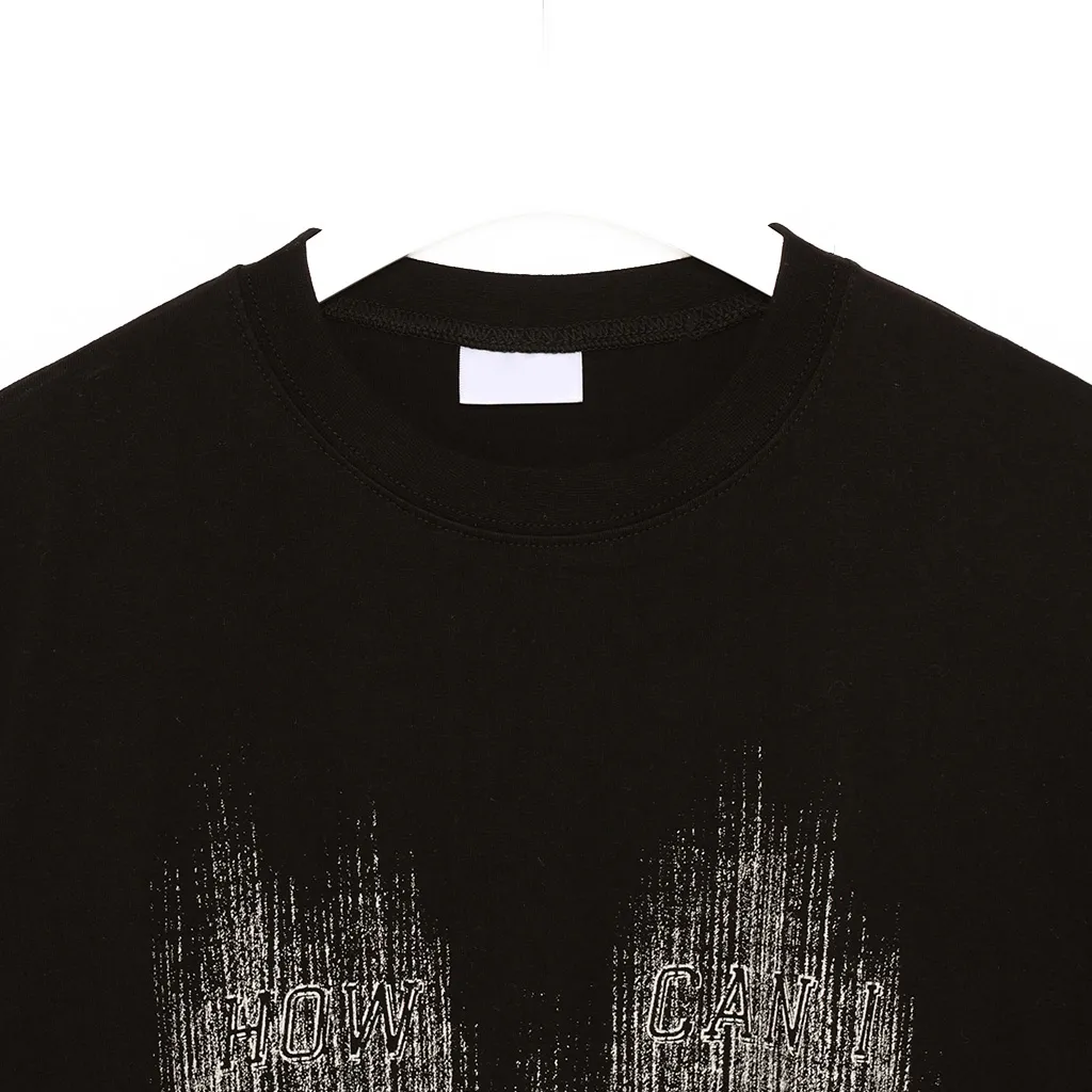 (ユニセックス) ブラッシュプリントTシャツ