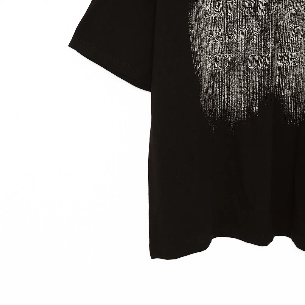 (ユニセックス) ブラッシュプリントTシャツ