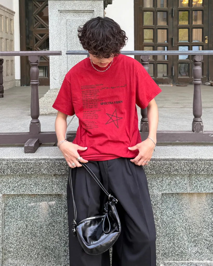（ユニセックス）スターレタリングハーフＴシャツ