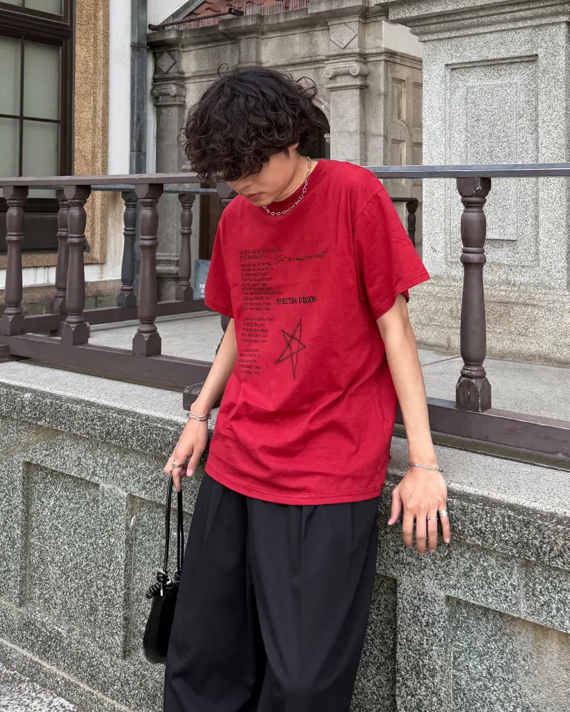 （ユニセックス）スターレタリングハーフＴシャツ