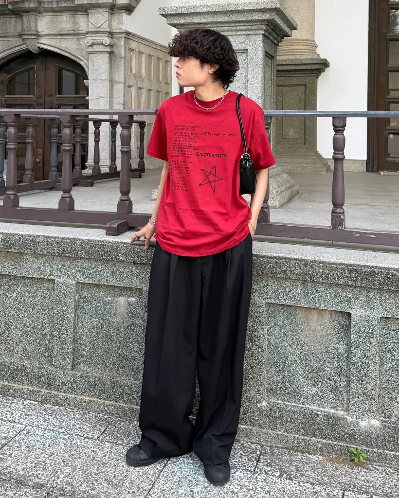 （ユニセックス）スターレタリングハーフＴシャツ