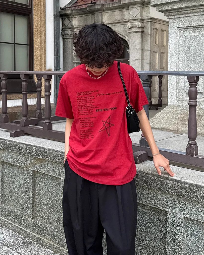 （ユニセックス）スターレタリングハーフＴシャツ