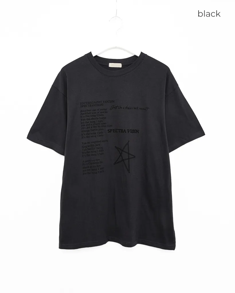 （ユニセックス）スターレタリングハーフＴシャツ