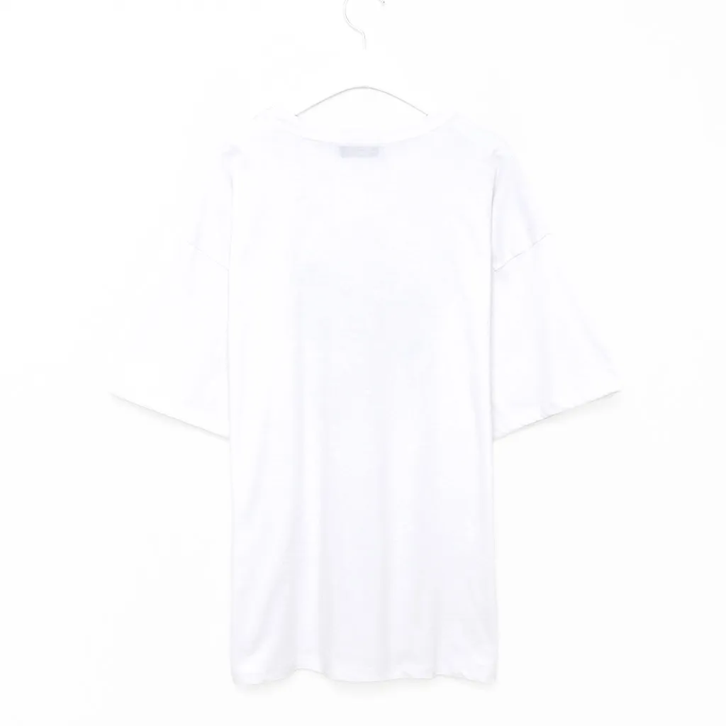 (ユニセックス) フラワープリント半袖Tシャツ