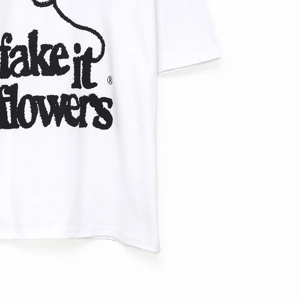 (ユニセックス) フラワーレタリング半袖Ｔシャツ