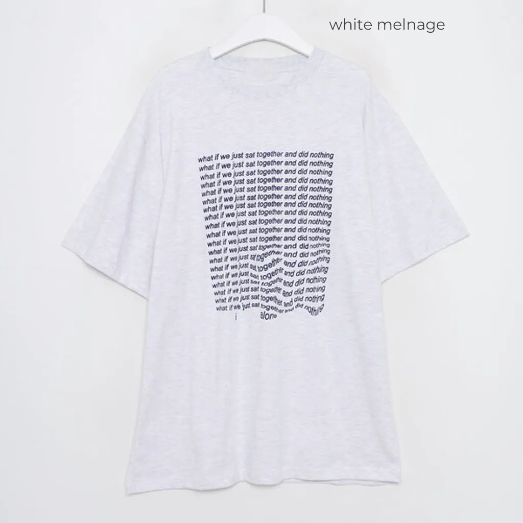シンプルスクエアレタリング半袖Tシャツ