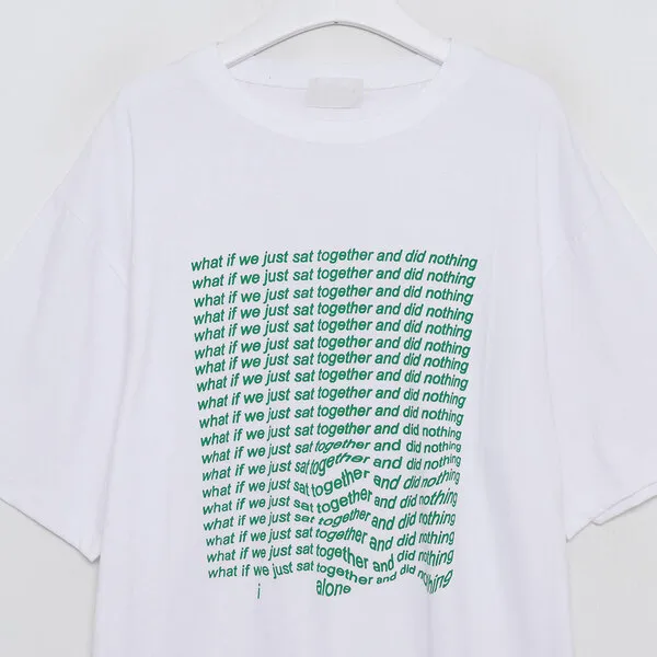 シンプルスクエアレタリング半袖Tシャツ