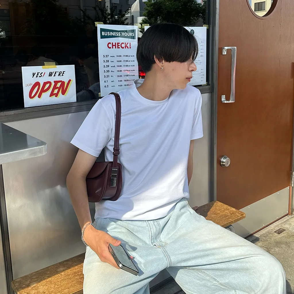 カジュアル無地半袖Tシャツ