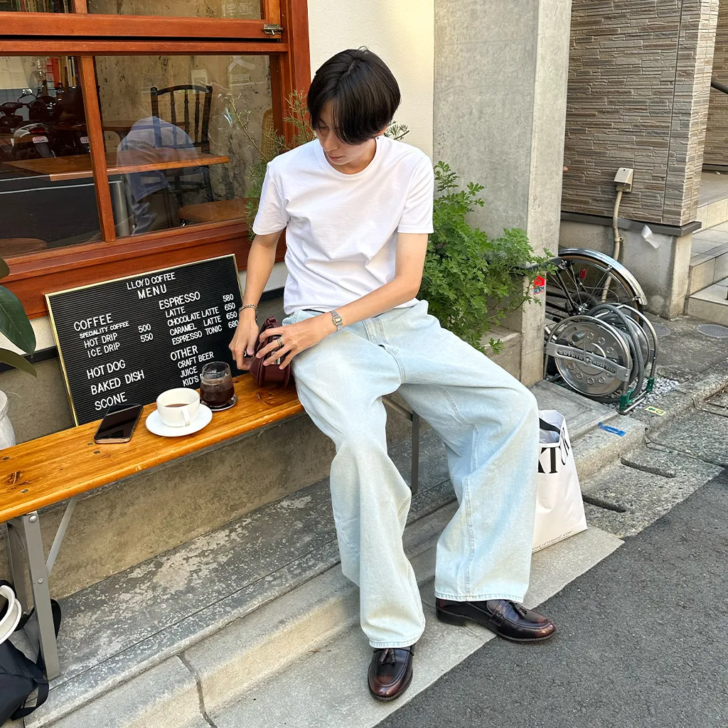 カジュアル無地半袖Tシャツ