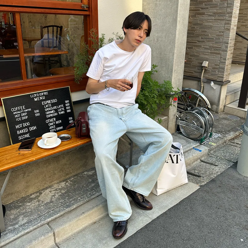 カジュアル無地半袖Tシャツ