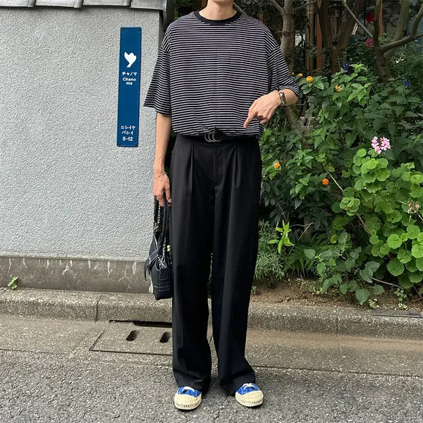 バイカラーボーダーボックスTシャツ