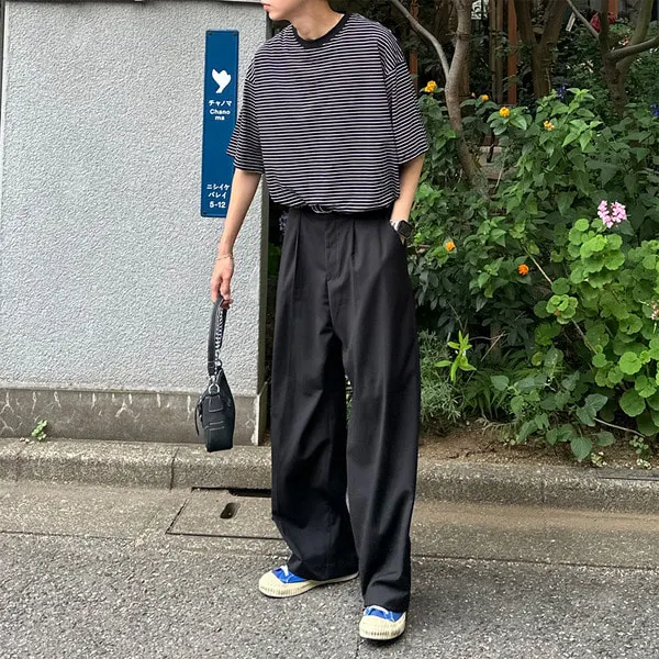 バイカラーボーダーボックスTシャツ
