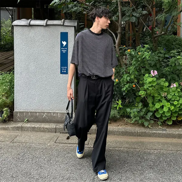 バイカラーボーダーボックスTシャツ