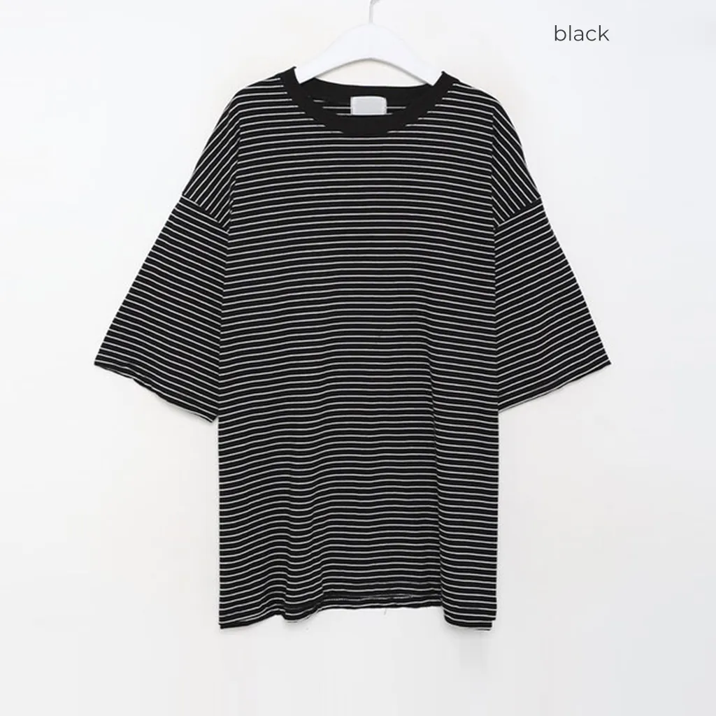 バイカラーボーダーボックスTシャツ
