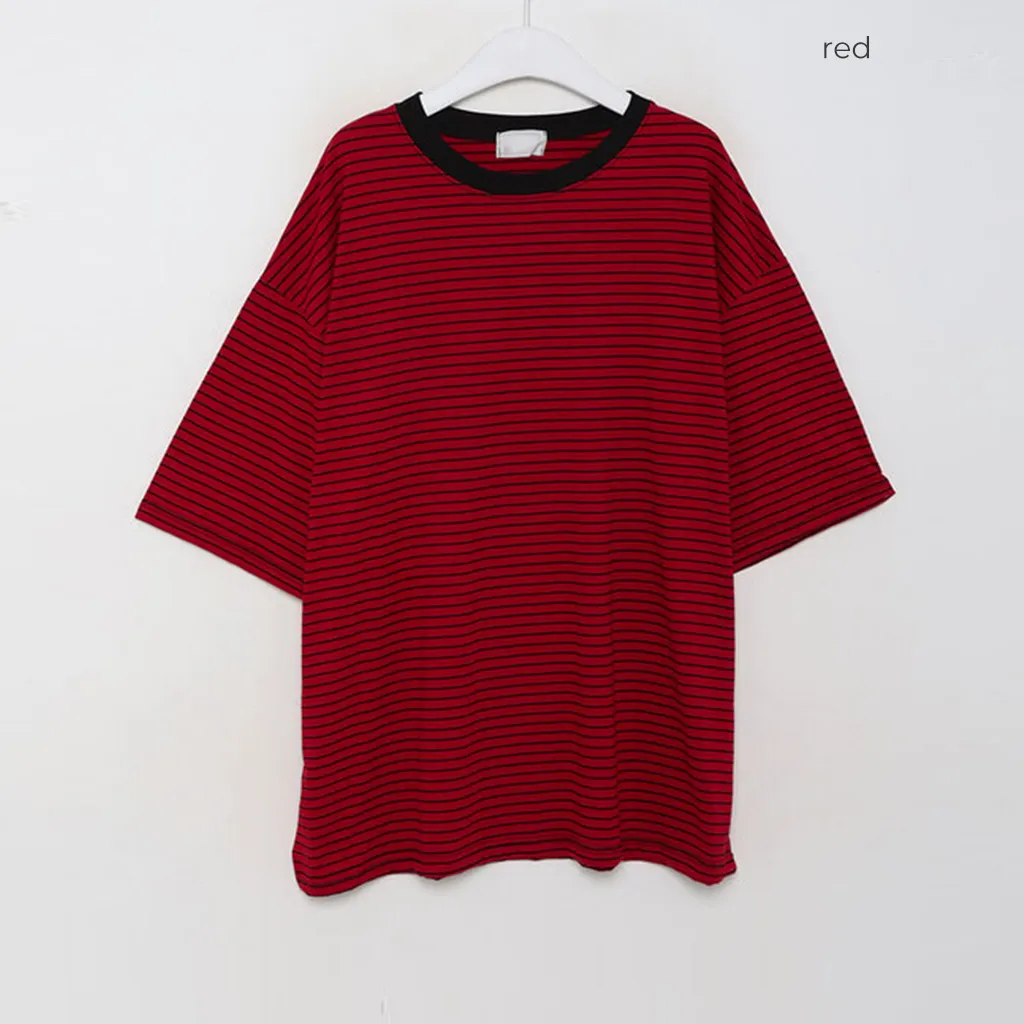 バイカラーボーダーボックスTシャツ