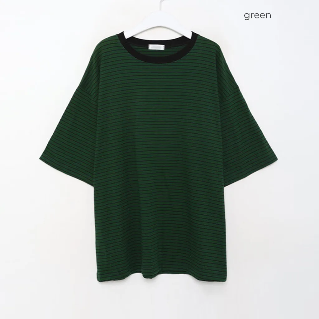 バイカラーボーダーボックスTシャツ