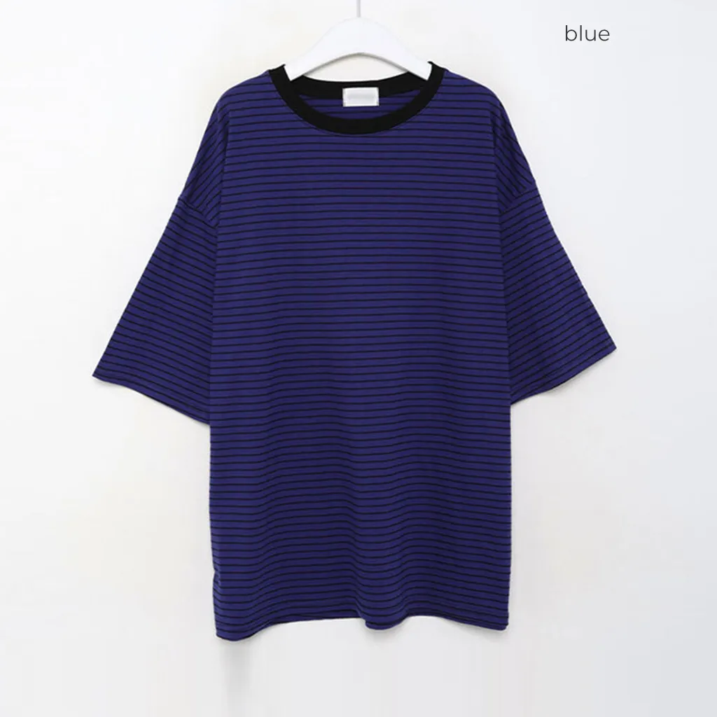 バイカラーボーダーボックスTシャツ
