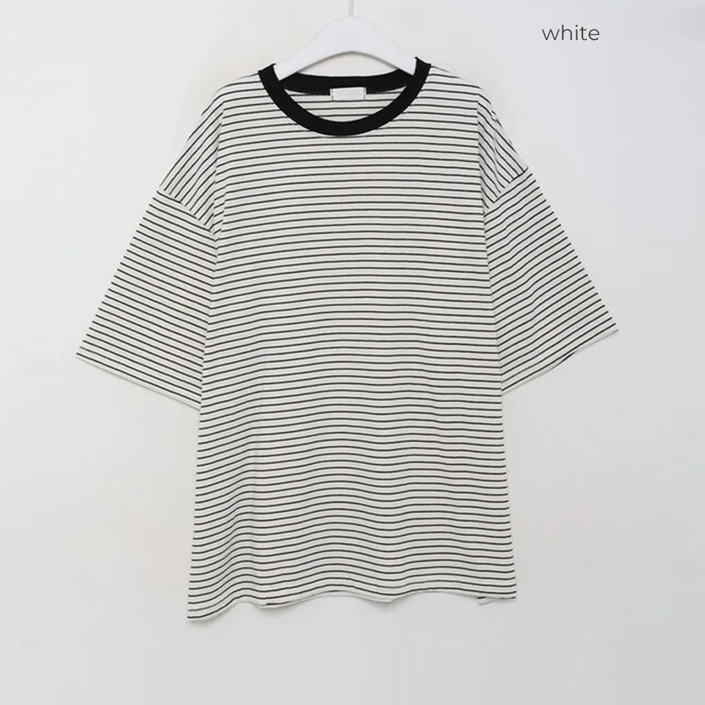 バイカラーボーダーボックスTシャツ
