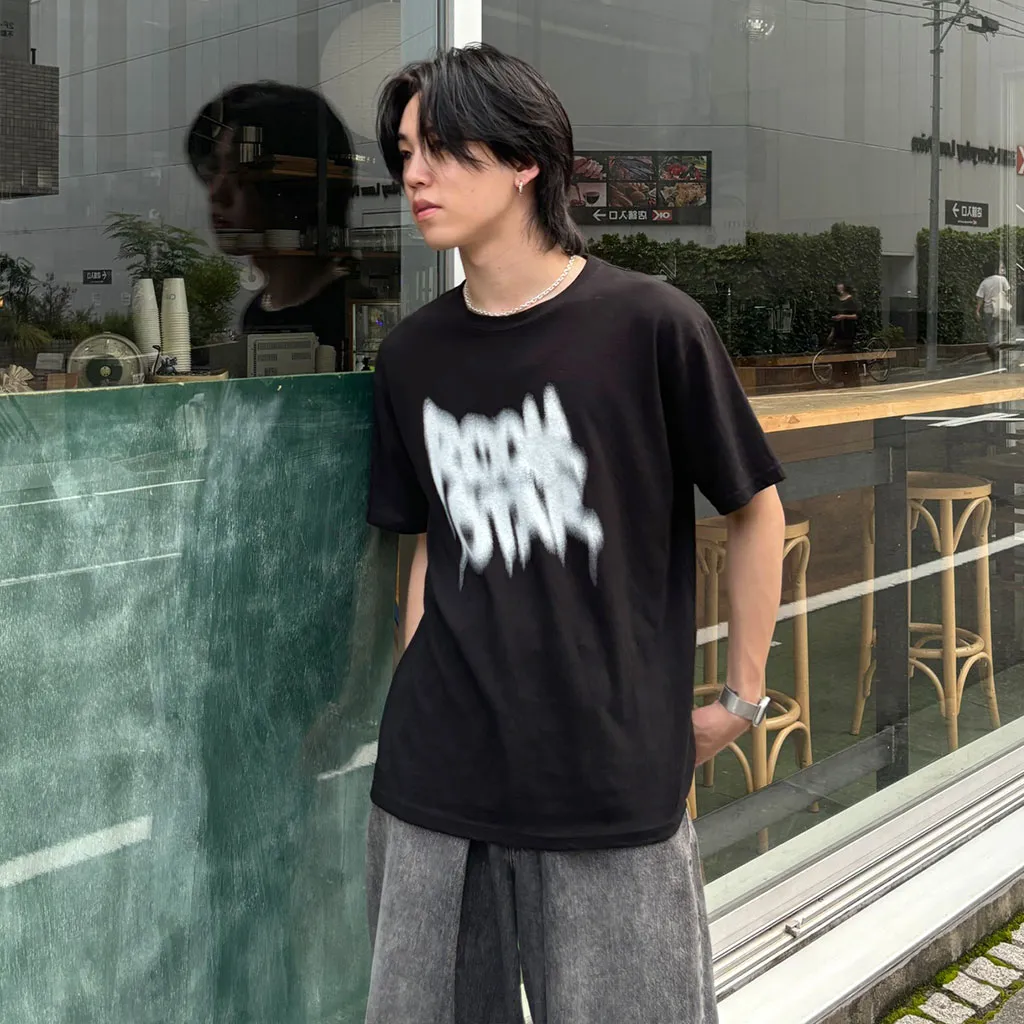 (ユニセックス)ロックプリントTシャツ