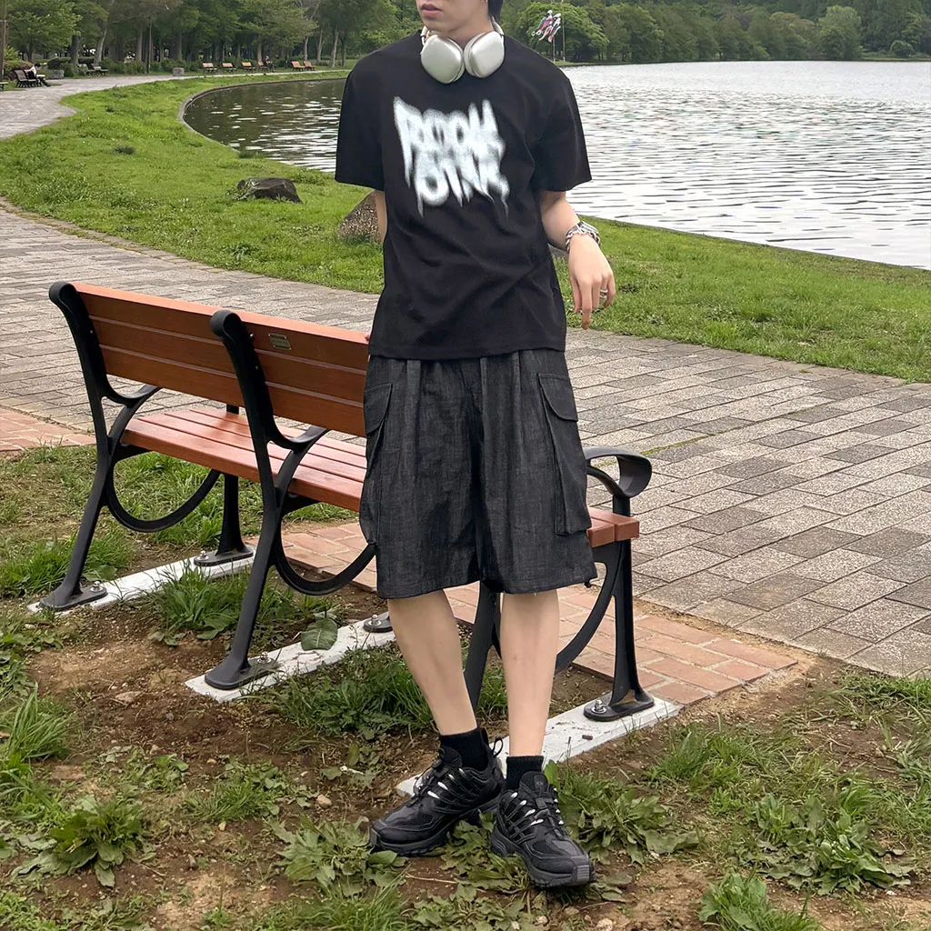 (ユニセックス)ロックプリントTシャツ
