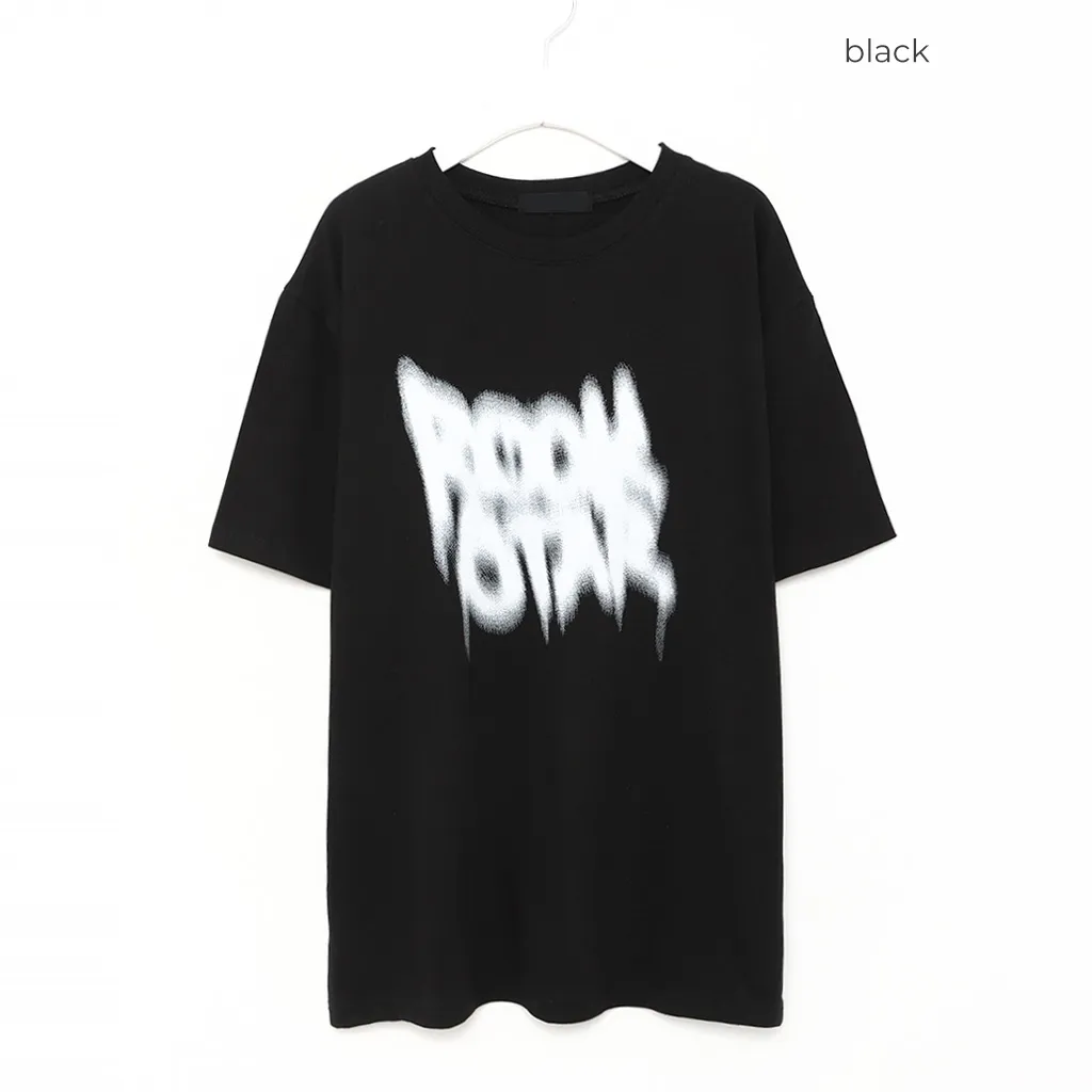 (ユニセックス)ロックプリントTシャツ