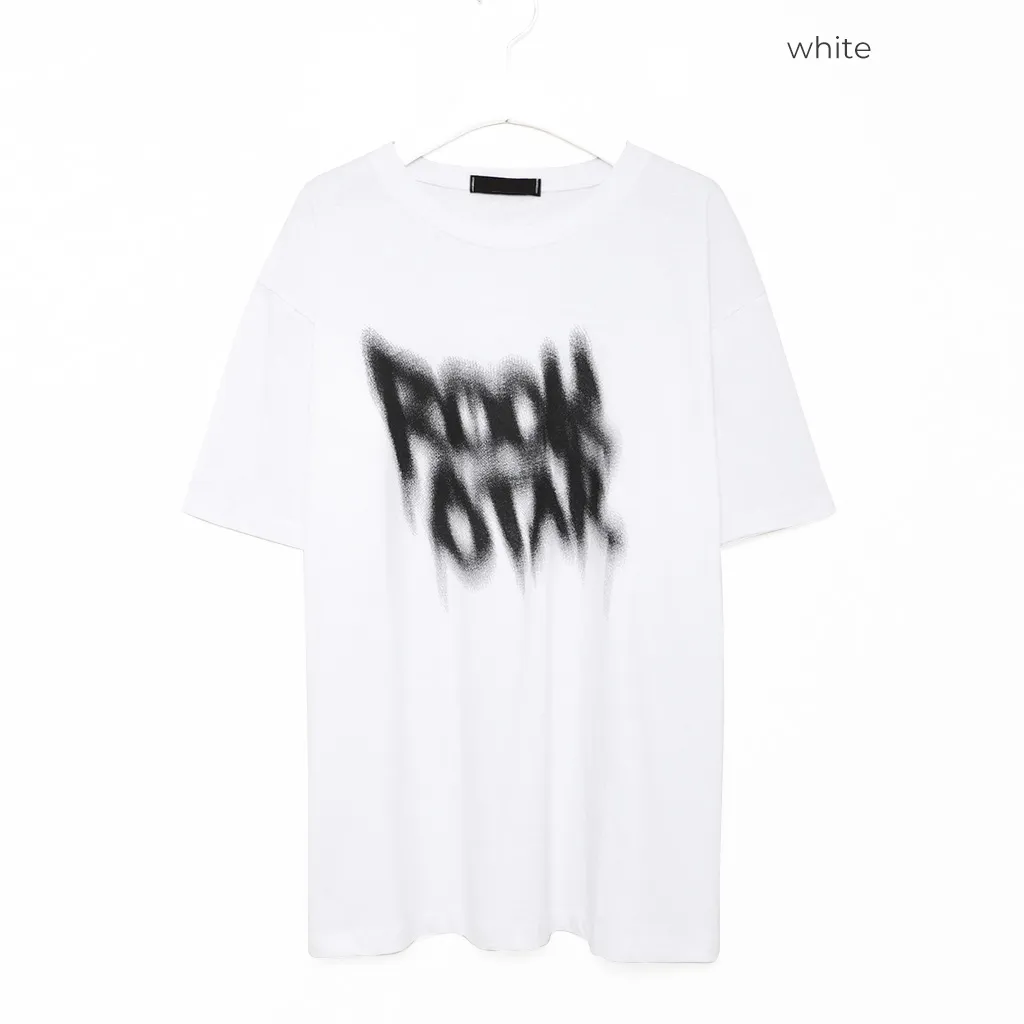 (ユニセックス)ロックプリントTシャツ