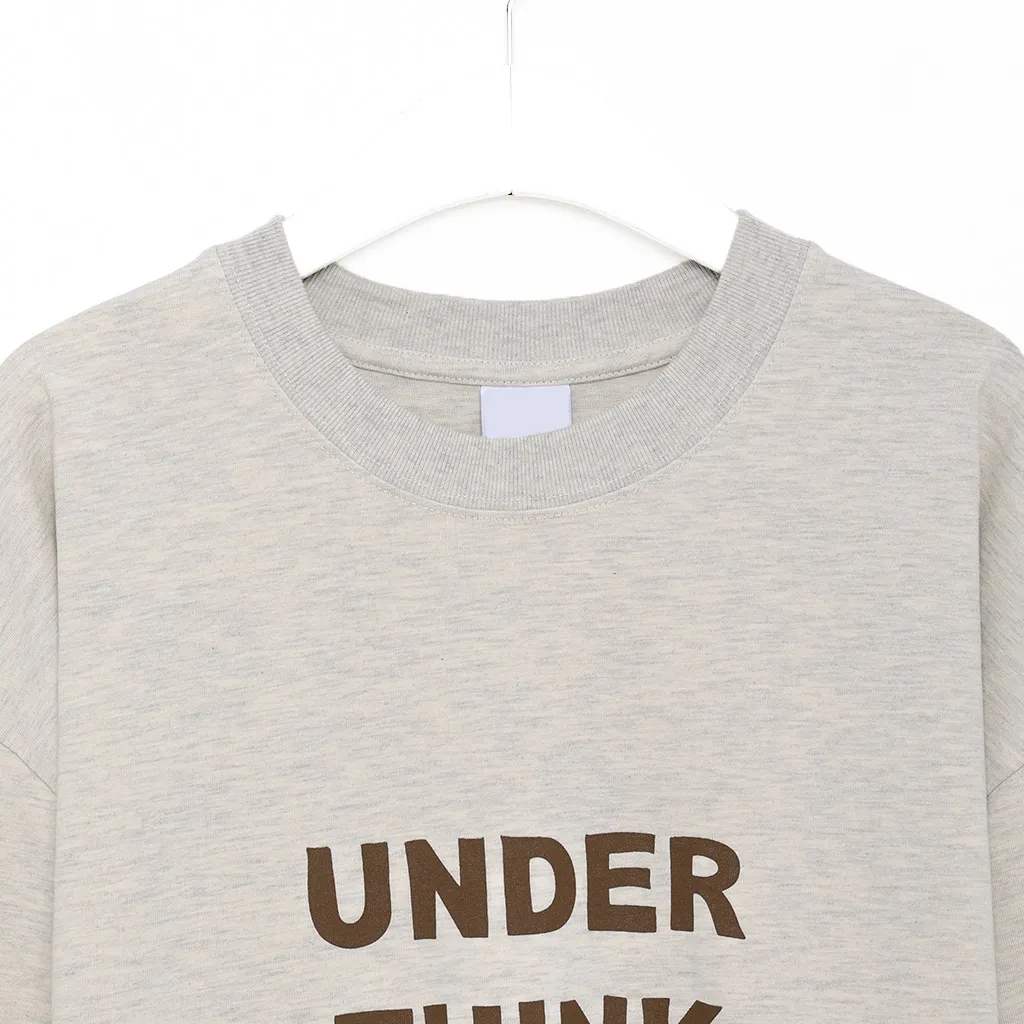 （ユニセックス）シンプルレタリングTシャツ