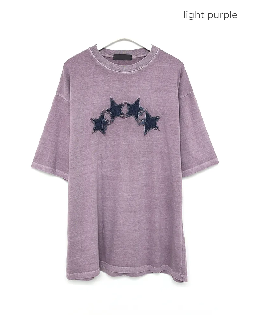 スターデニムウォッシュ半袖Tシャツ