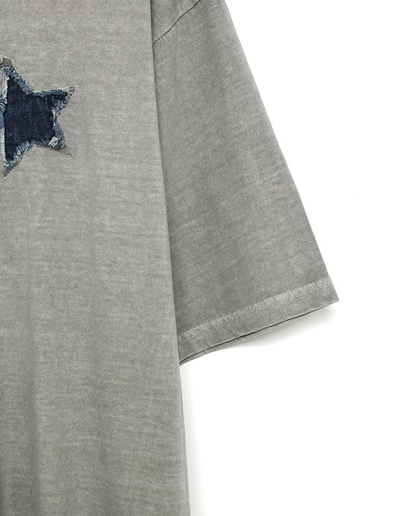 スターデニムウォッシュ半袖Tシャツ