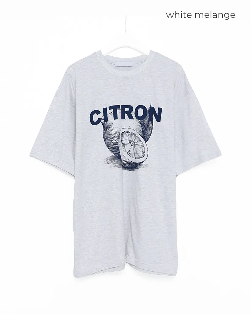 （ユニセックス）レモンプリントTシャツ