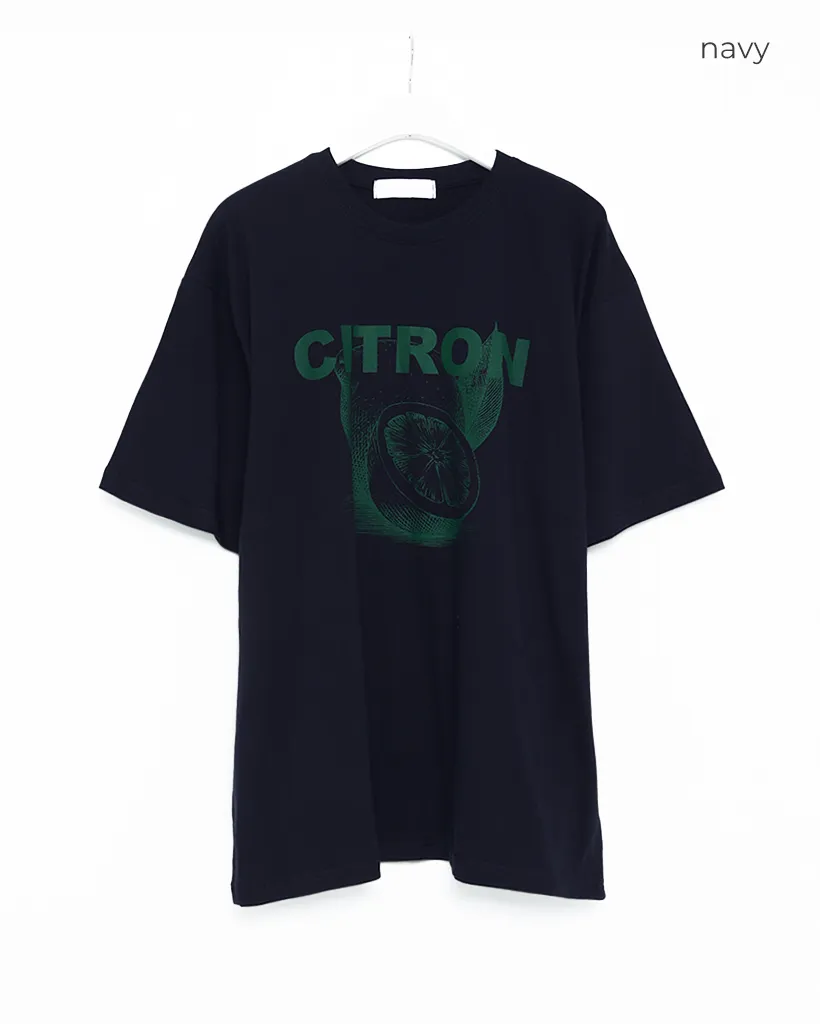 （ユニセックス）レモンプリントTシャツ