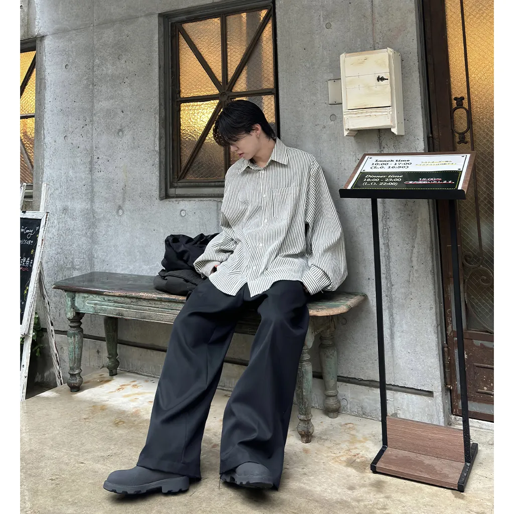 カラーストライプシャツ