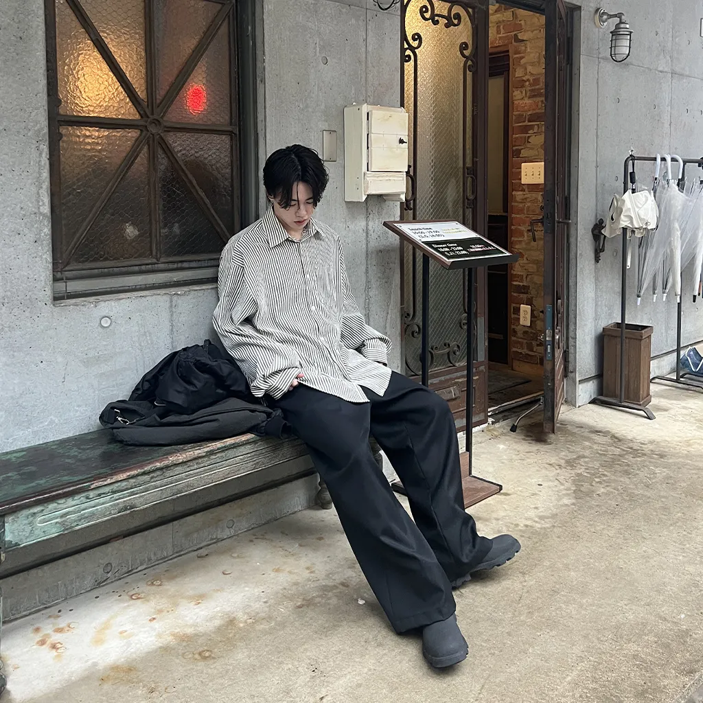 カラーストライプシャツ