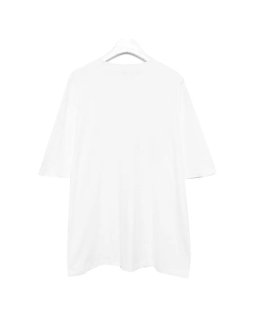 (ユニセックス)スプレーレタリング半袖Tシャツ