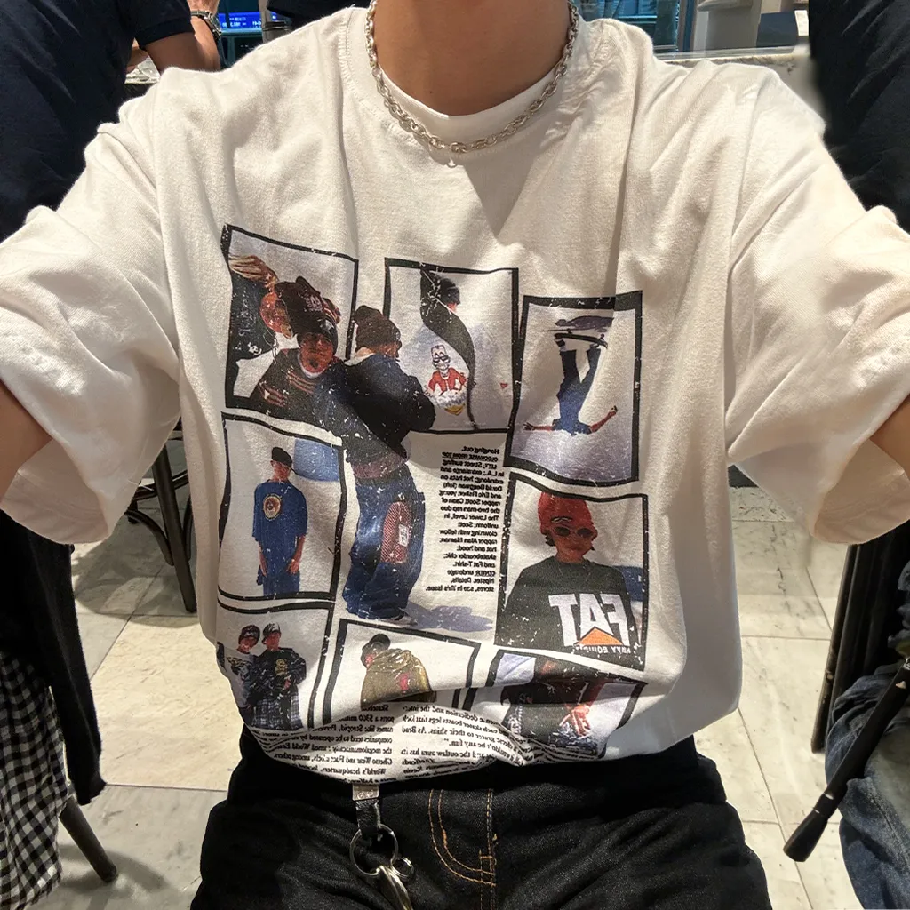 ビンテージボードプリントTシャツ