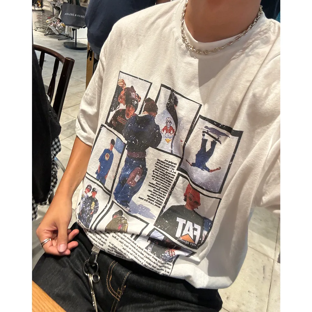 ビンテージボードプリントTシャツ