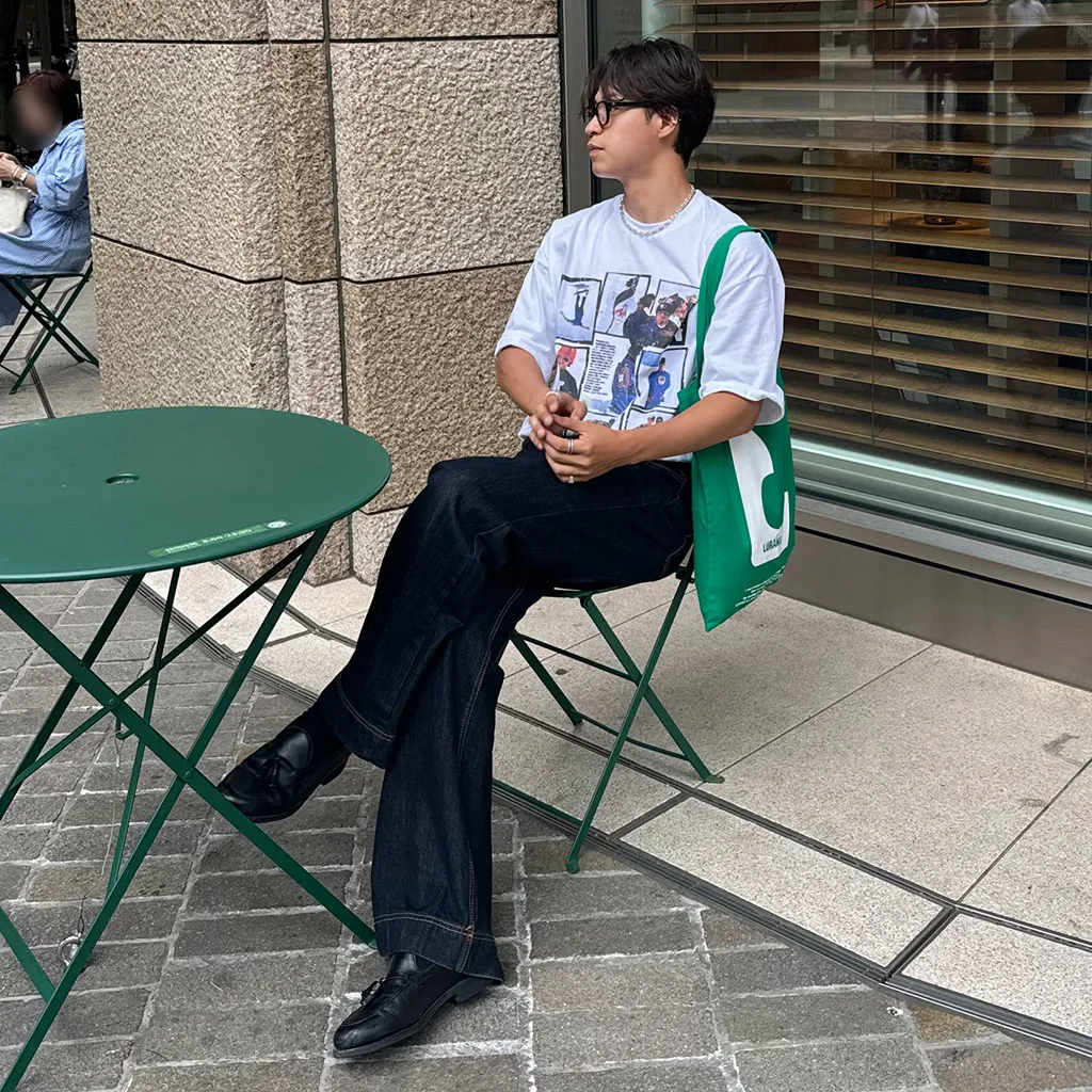 ビンテージボードプリントTシャツ