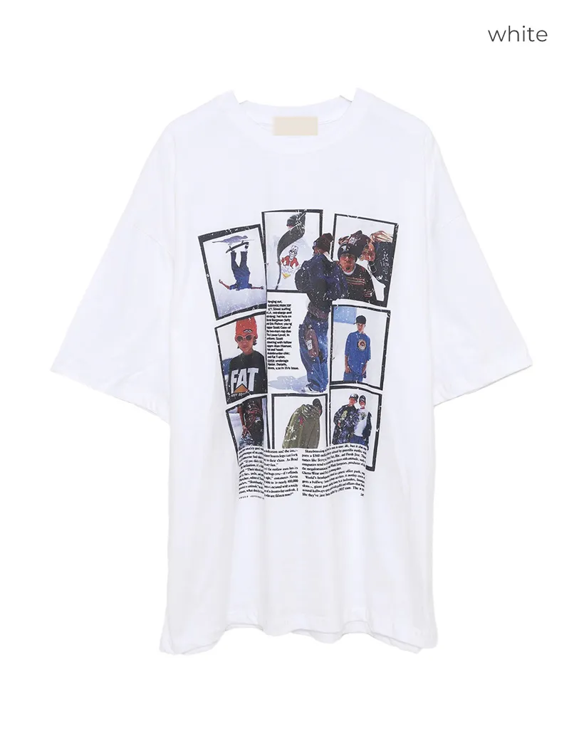ビンテージボードプリントTシャツ