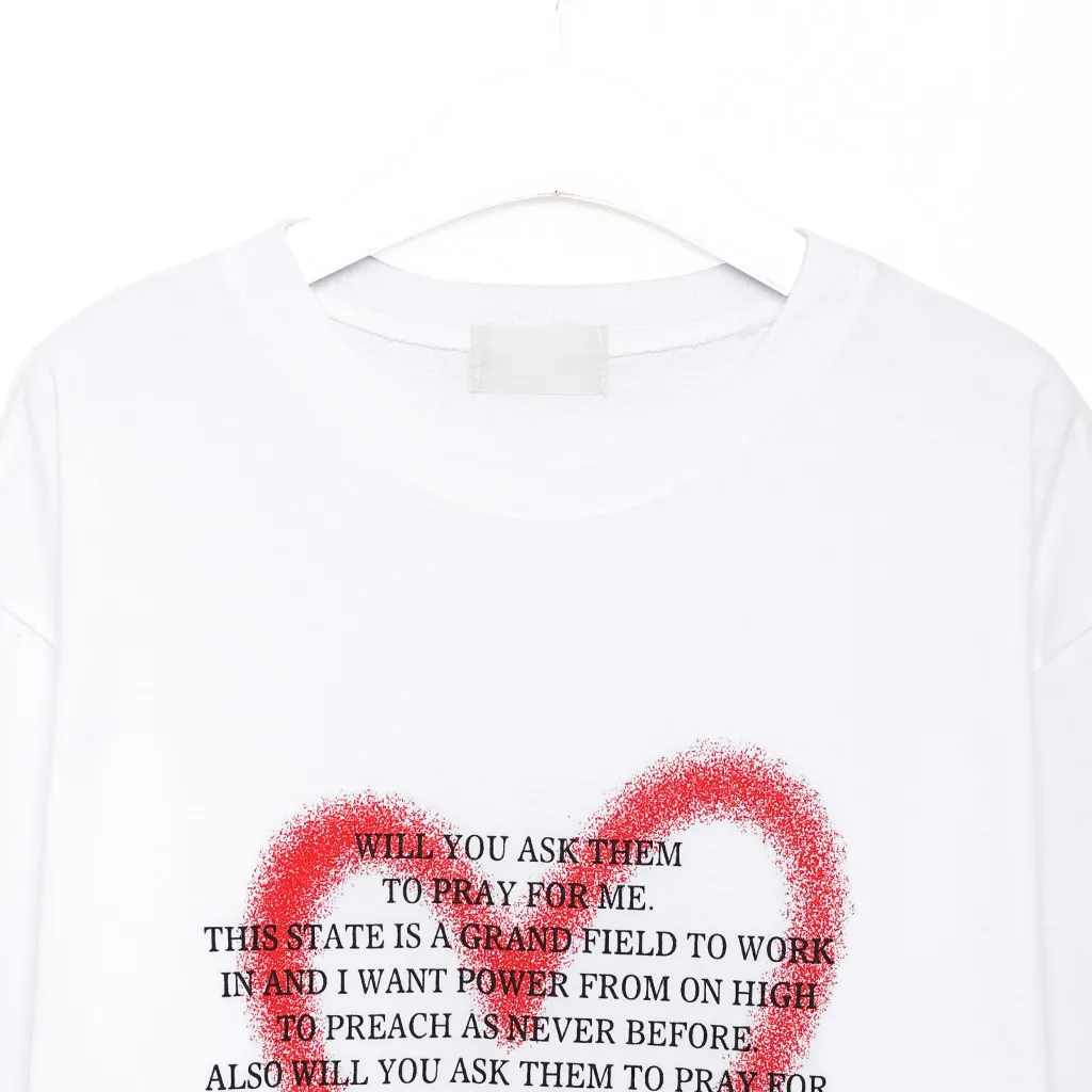 (ユニセックス) ハートスプレーポイント半袖Tシャツ