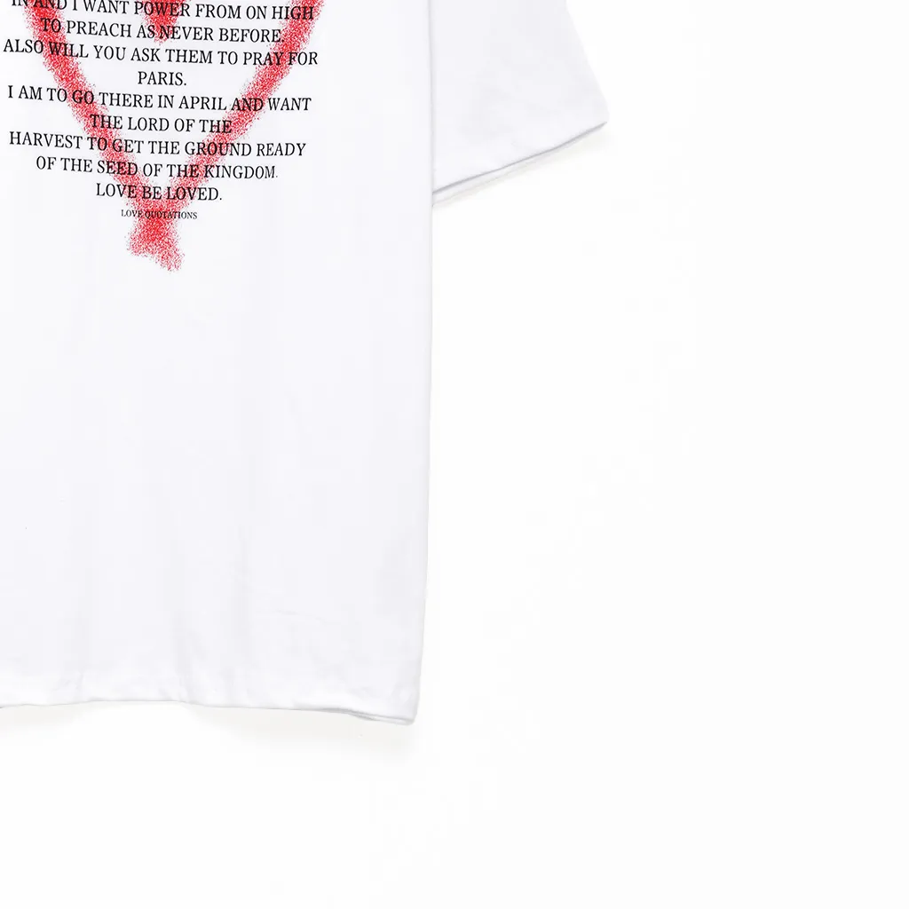 (ユニセックス) ハートスプレーポイント半袖Tシャツ