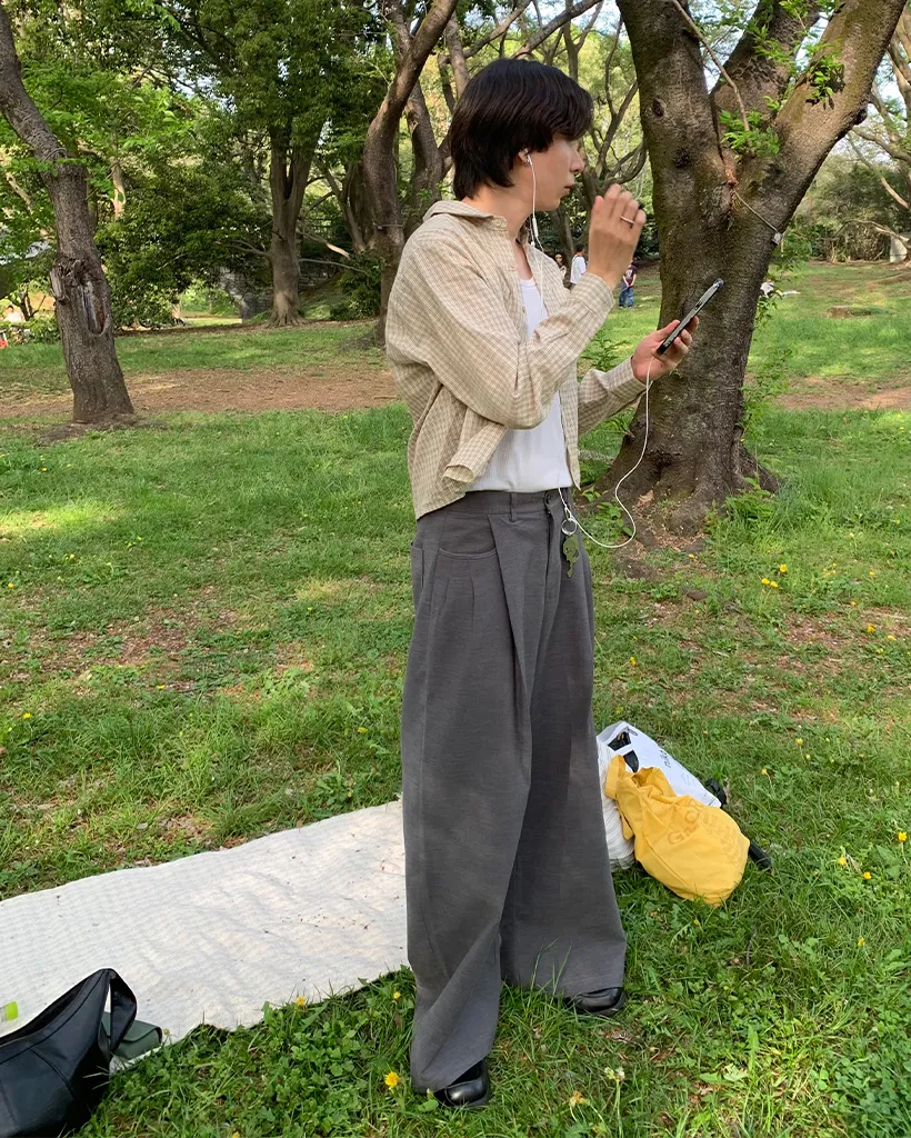 チェッククロップドシャツ