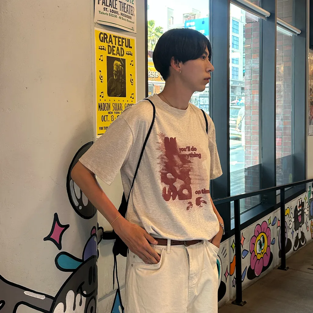 ヴィンテージプリント半袖Tシャツ