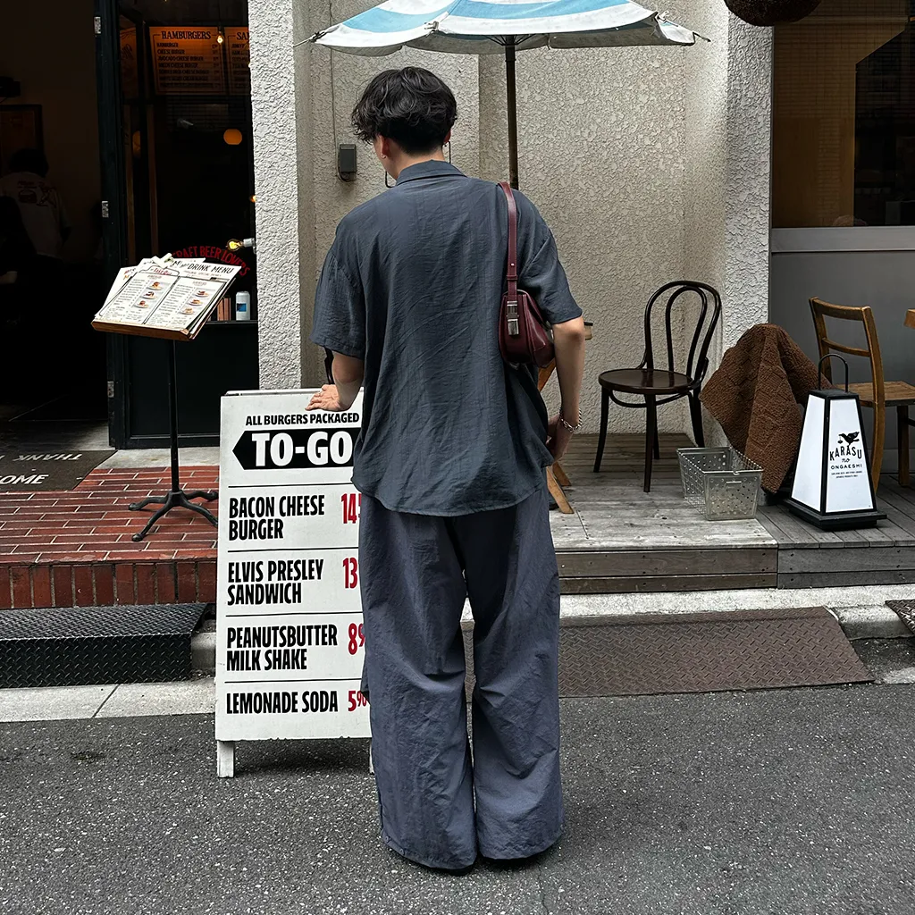 リネンライクシャーリング半袖シャツ