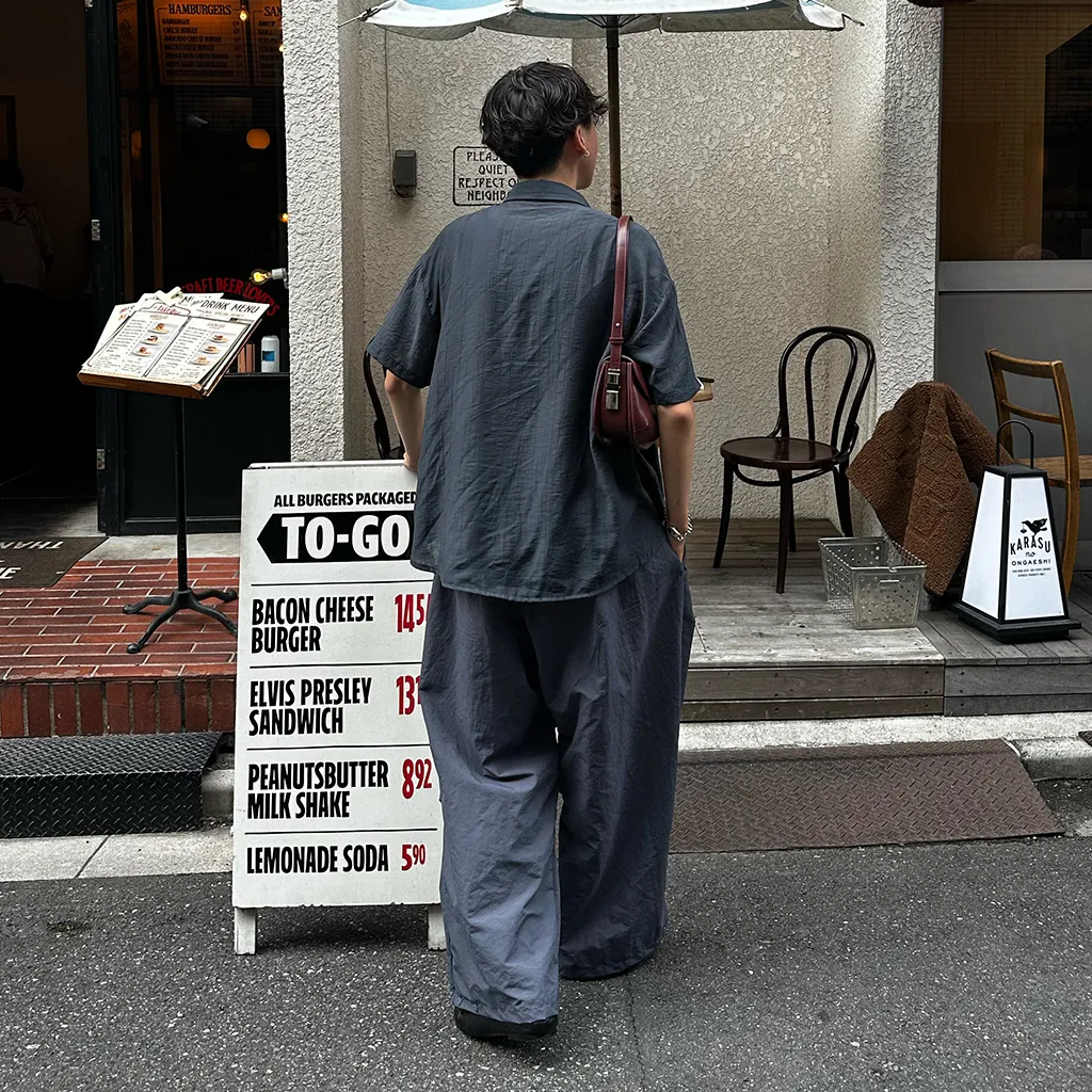 リネンライクシャーリング半袖シャツ