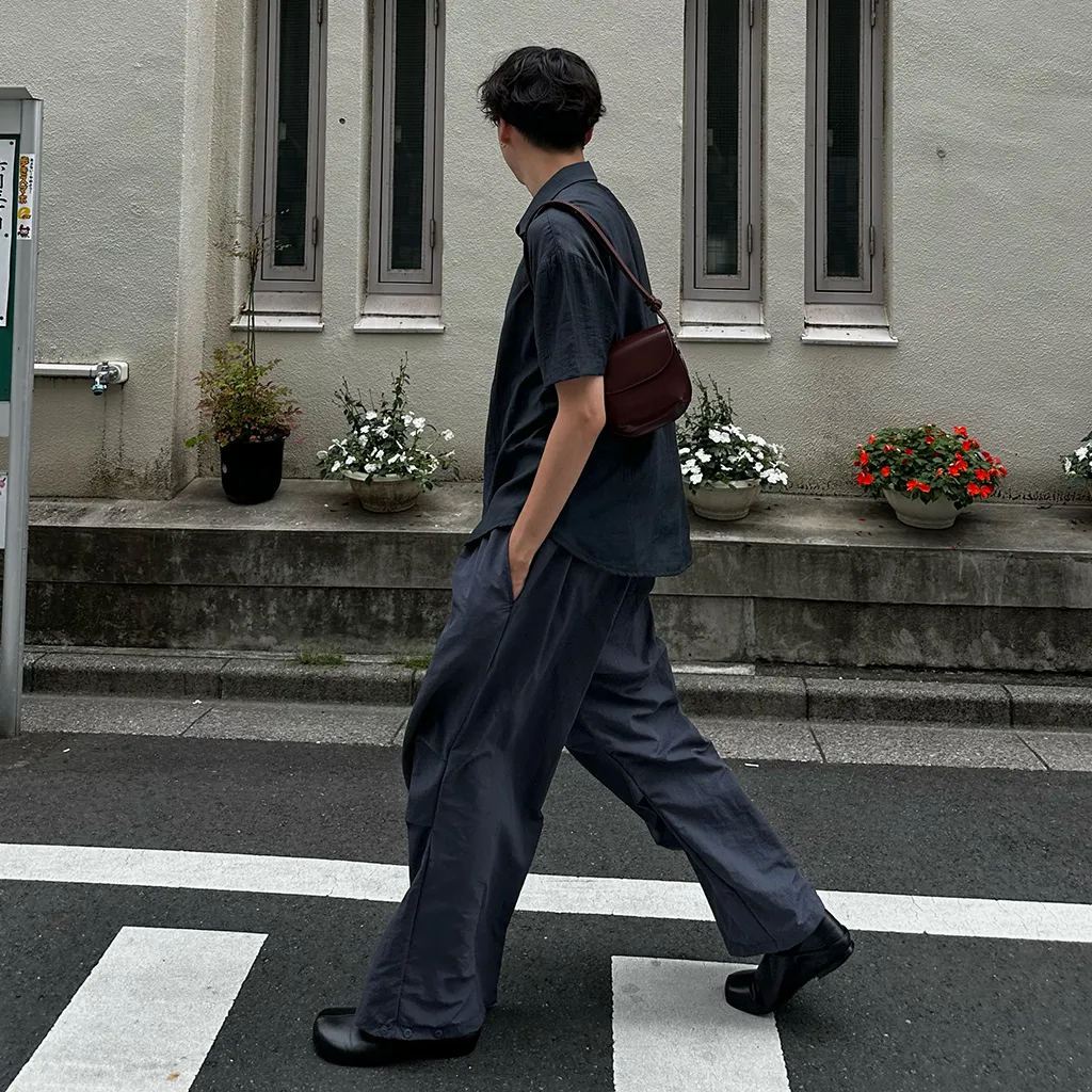 リネンライクシャーリング半袖シャツ