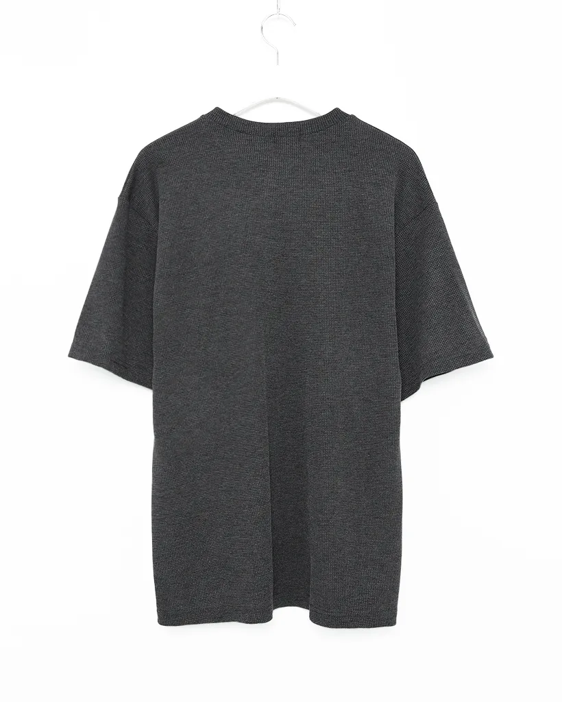 ワッフルヘンリーネックTシャツ