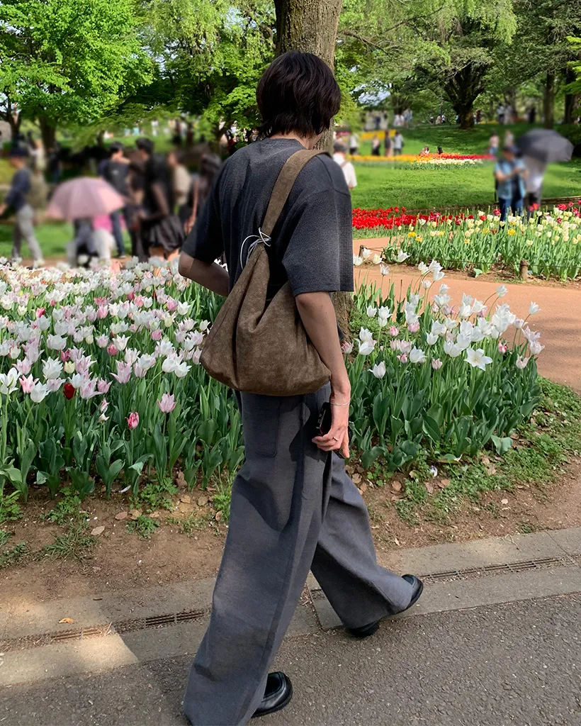 ワッフルヘンリーネックTシャツ