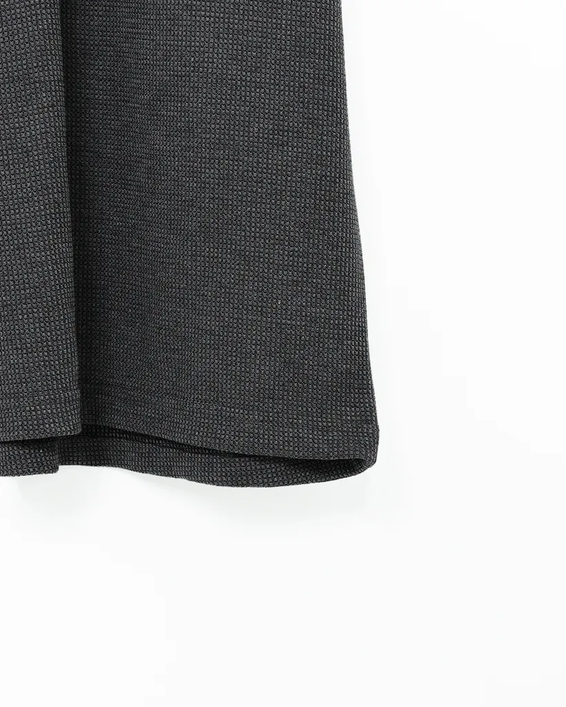 ワッフルヘンリーネックTシャツ