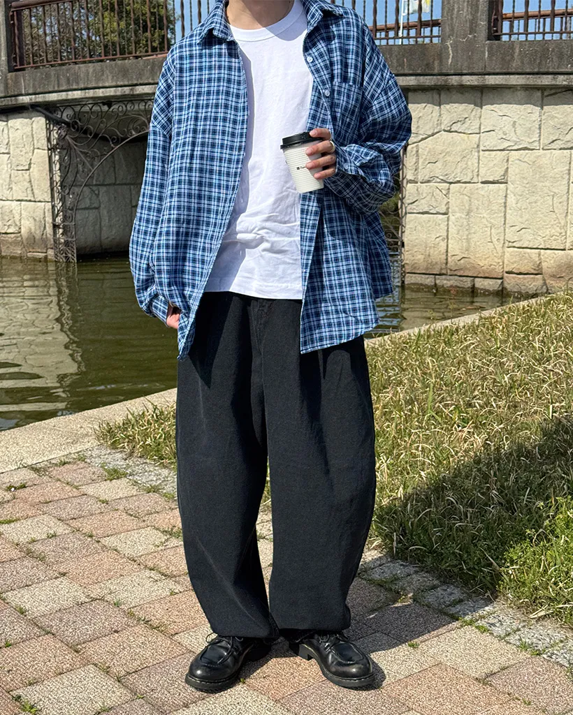 （ユニセックス）ヴィンテージチェックシャツ